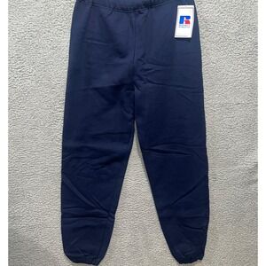 NOS Russell Athletic Jogger Men XL Blue Drawstring Cuffed Made in USA Sweatpants